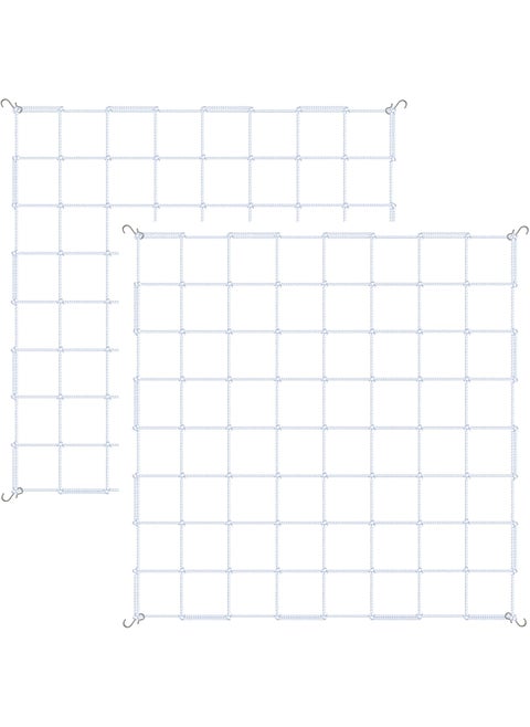 iPower 4 x 4 Trellis Netting for 59x59 HeavyDuty Elastic Plant Net with Hooks Flexible Hydroponics Support for Climbing Plants Vegetables Fruits Flowers Vines 2Pack