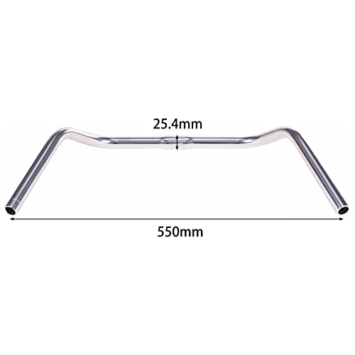 SENQI Bicycle Rise Cruiser Handlebar 25.4mm Silver - Image 2
