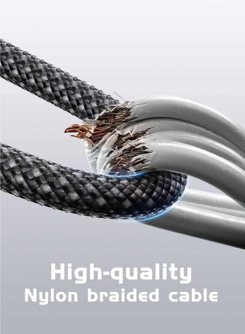 MOOGMAX 2 meter USB to Type C charging cable. 120W Type C cable. type c cable fast charger and data transfer. Fabric cut-resistant charging & data cable. Compatible with Samsung, iphone cable 17/16/15, iPad, Huawei, Xiaomi, and many other devices. - Image 5