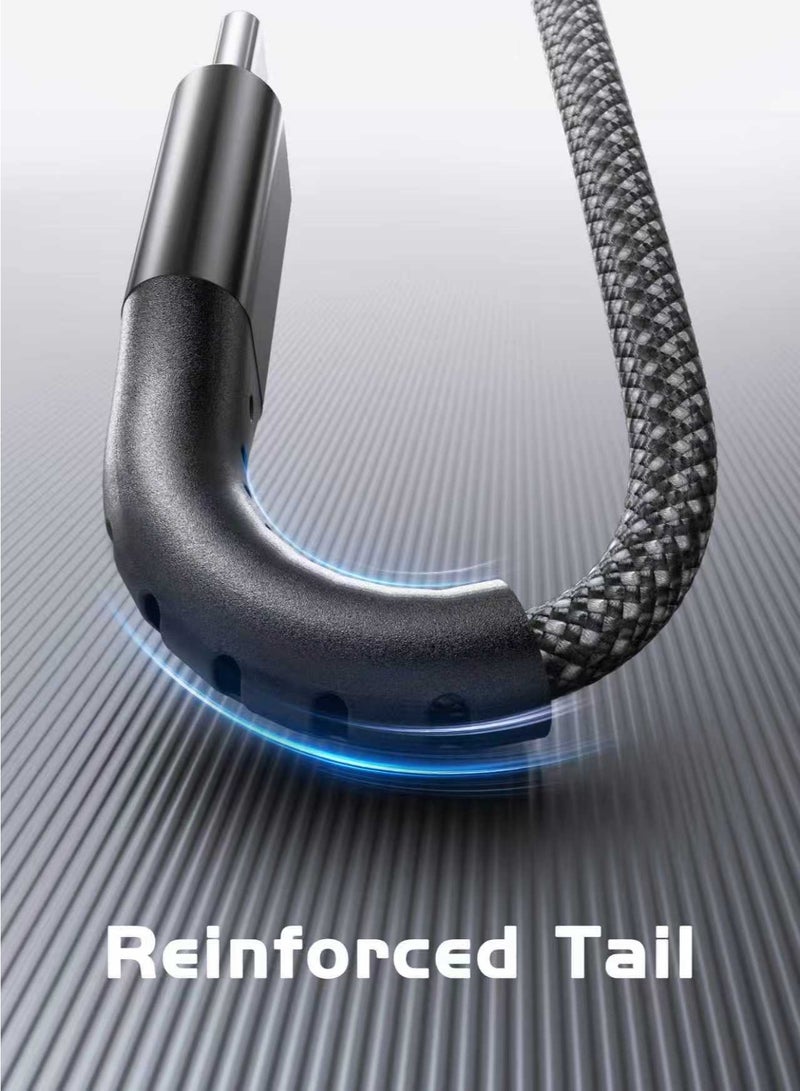 MOOGMAX 2 meter USB to Type C charging cable. 120W Type C cable. type c cable fast charger and data transfer. Fabric cut-resistant charging & data cable. Compatible with Samsung, iphone cable 17/16/15, iPad, Huawei, Xiaomi, and many other devices. - Image 4