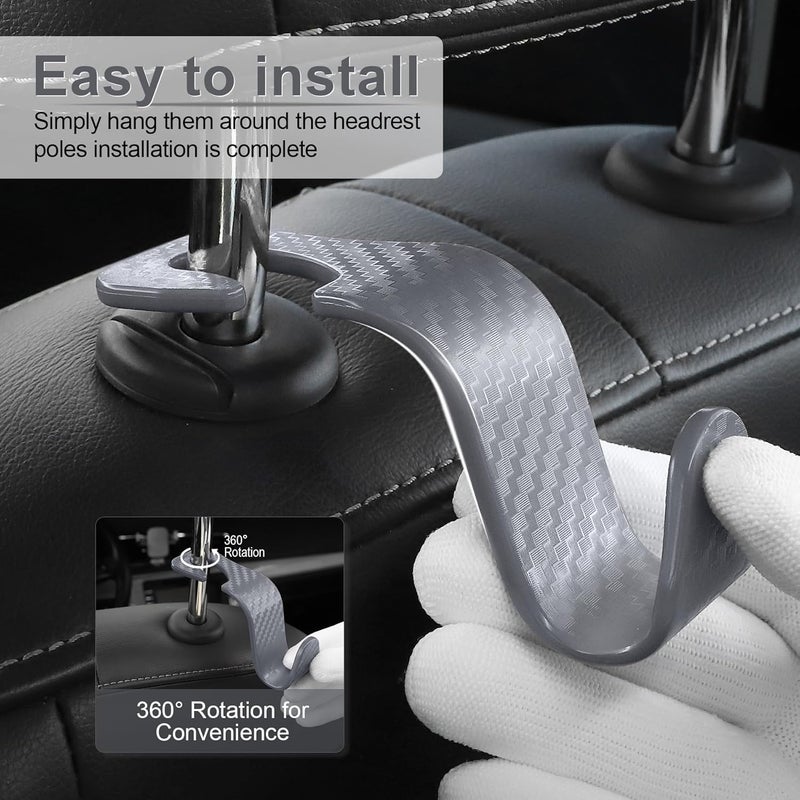 LivTee Car Purse Hook Set - 4 Pack - Image 4