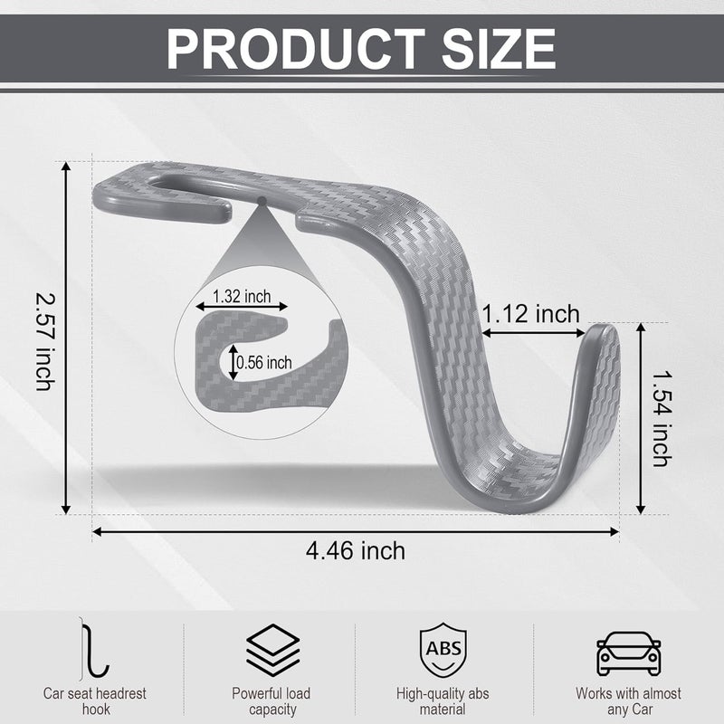 LivTee Car Purse Hook Set - 4 Pack - Image 3
