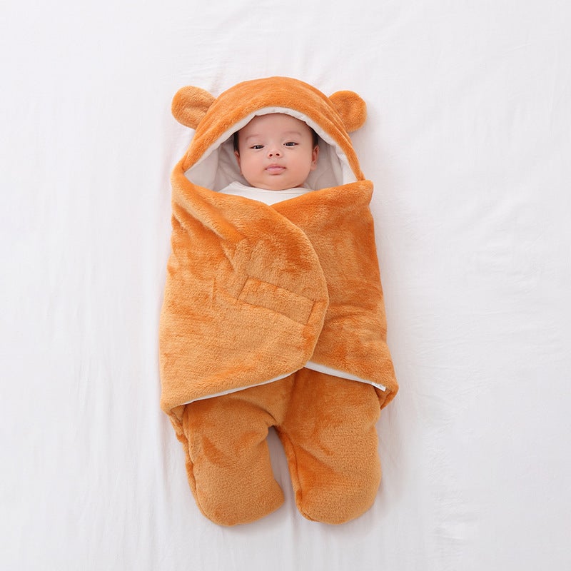 Baby Sleeping Bag Autumn and Winter Flannel Universal Newborn One-Piece Anti-Jump Pajamas Baby and Kidsren Anti-Kick Quilt - Image 2