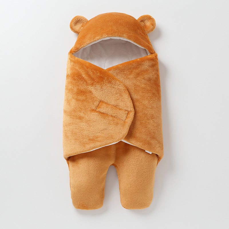 Baby Sleeping Bag Autumn and Winter Flannel Universal Newborn One-Piece Anti-Jump Pajamas Baby and Kidsren Anti-Kick Quilt - Image 1
