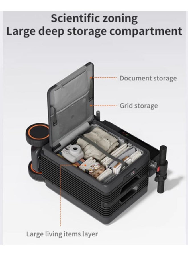 Smart Rideable Travel Suitcase Pro – Electric Luggage with Aluminum Frame, Detachable Battery, Front-Opening Design & Power Bank - Image 4
