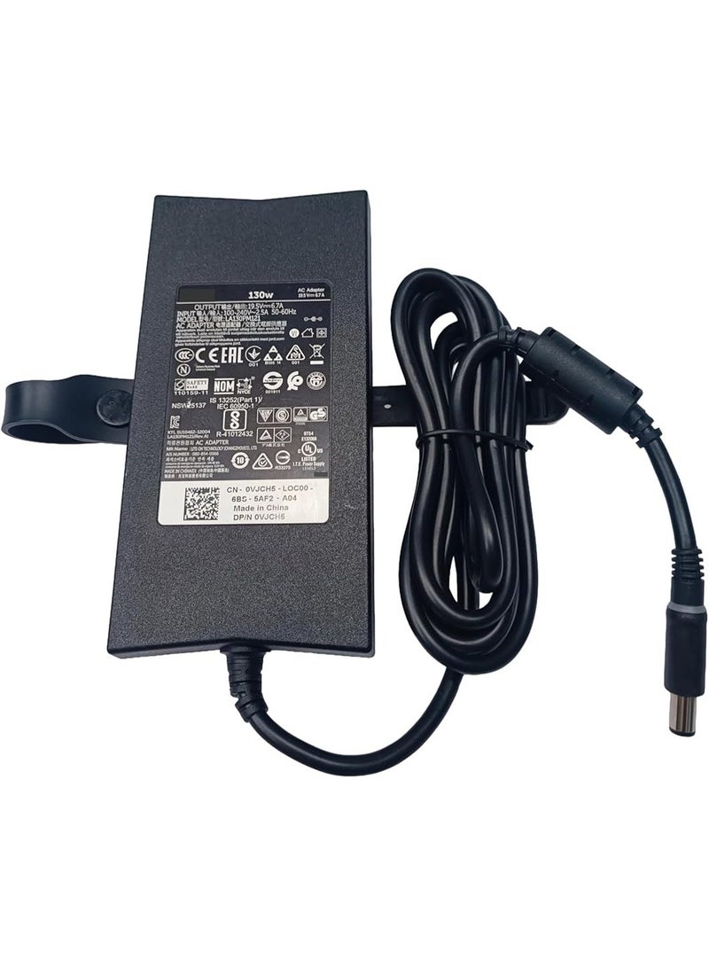 130W 19.5V 6.7A Laptop Charger Adapter Replacement for Dell XPS, Precision, Inspiron & Vostro Series (DA130PM130 / HA130PM130) with Power Cord - Image 2