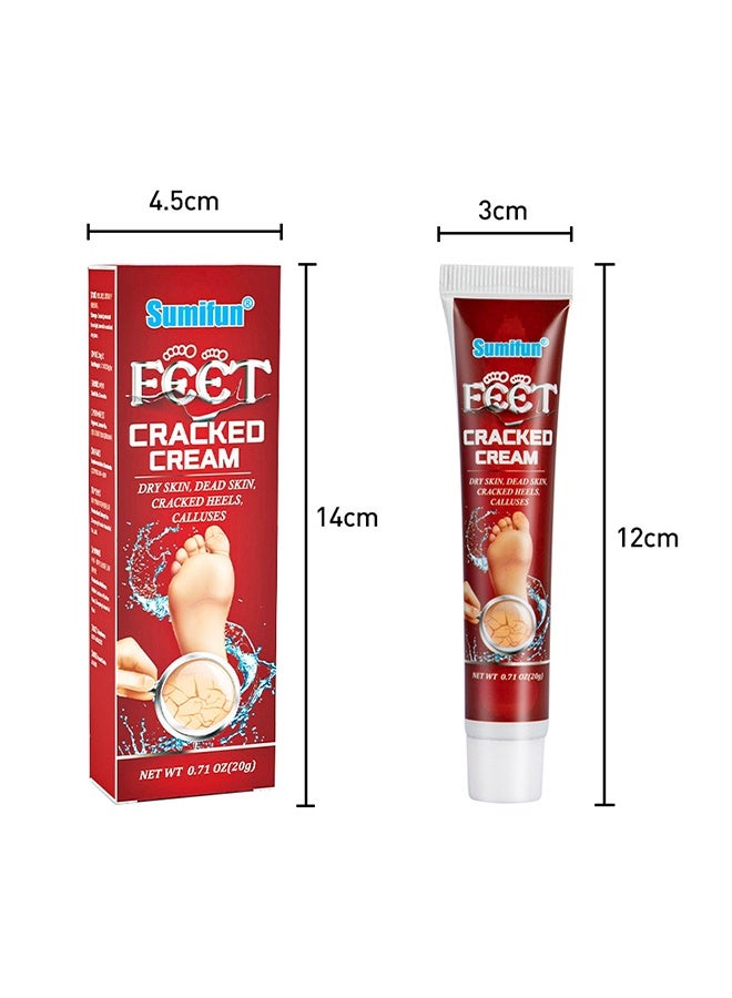 Sumifun Foot Cracked Cream, Anti-Cracking Moisturizing Foot And Hand Cream Beauty, Intensive Foot Repair Cream, Skin Healing Ointment For Dry Skin, Dead Skin, Cracked Heels, Calluses  20G - Image 5