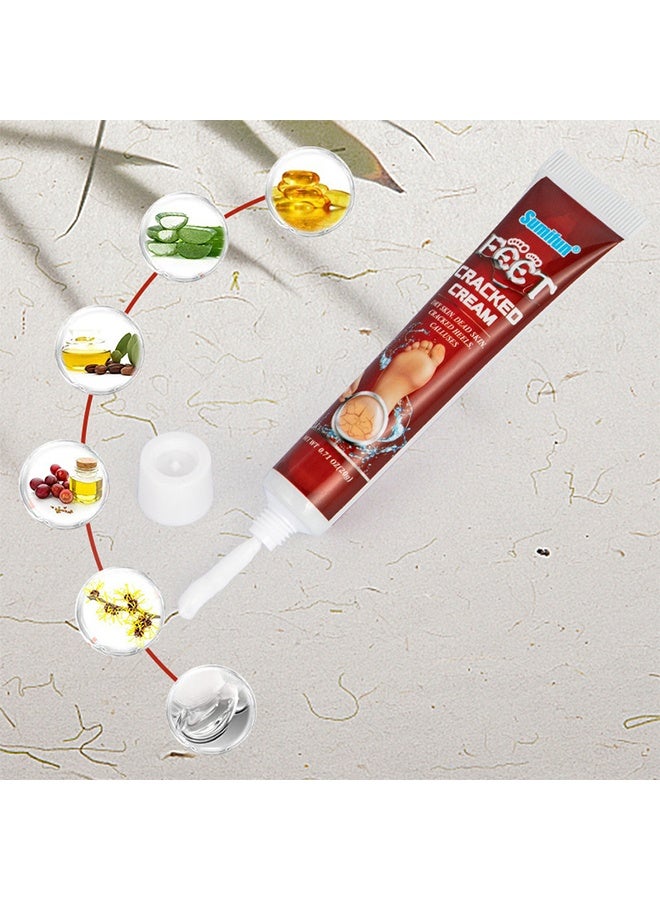 Sumifun Foot Cracked Cream, Anti-Cracking Moisturizing Foot And Hand Cream Beauty, Intensive Foot Repair Cream, Skin Healing Ointment For Dry Skin, Dead Skin, Cracked Heels, Calluses  20G - Image 3