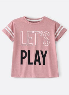 Knit t-shirt with print at front