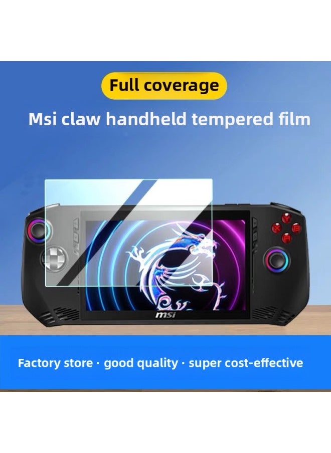 Generic Applicable To MSI Claw Microstar Game Console Tempered Film HD MSI Claw Handheld Glass Protective Film-Color:2.5D Arc Edge HD Tempered Film [kraft Paper Box * 2 Pieces]]-Size:MSI Claw Microstar Handheld Machine  - Image 1