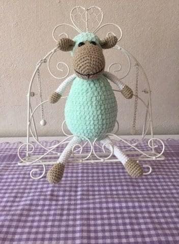 YarnArt Yarn Art Dolce Yarn 100 MicroPolyester Velvet Blanket Amigurumi Super Bulky 6 Baby Chenille Yarn 1 Skein 782GRAY Blue - Image 4