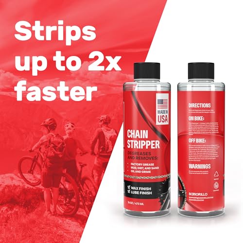 Samorillo Professional Bike Chain Stripper + Degreaser - 16oz Chain Cleaner & Wax Prep, Works in Minutes, Made in USA, Easy Drip-On Application On Bike, Soak for Deep Clean, Strip + Prep for Bike & Motorcycle - Image 2