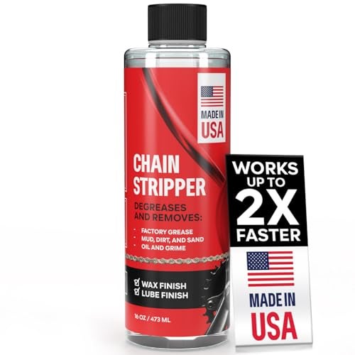 Samorillo Professional Bike Chain Stripper + Degreaser - 16oz Chain Cleaner & Wax Prep, Works in Minutes, Made in USA, Easy Drip-On Application On Bike, Soak for Deep Clean, Strip + Prep for Bike & Motorcycle - Image 1