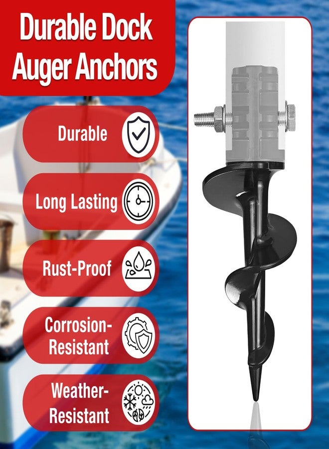 BUMLLASHOP Dock Sand Auger Kit for PVC Tubing Sandbar Anchor(with 2 Bolts and nuts) Sand spiral drills for 1.5-inch Schedule 40 PVC CPVC sand anchors, pipe anchors, ship anchors, or quay columns, 2 Pack - Image 5