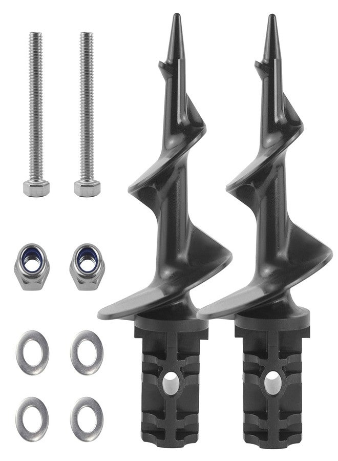 BUMLLASHOP Dock Sand Auger Kit for PVC Tubing Sandbar Anchor(with 2 Bolts and nuts) Sand spiral drills for 1.5-inch Schedule 40 PVC CPVC sand anchors, pipe anchors, ship anchors, or quay columns, 2 Pack - Image 1
