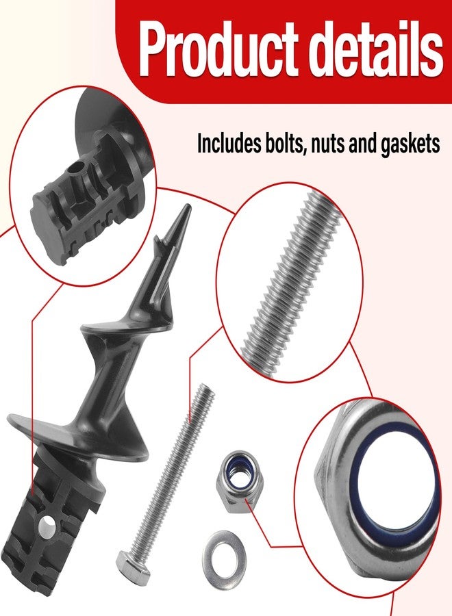 BUMLLASHOP Dock Sand Auger Kit for PVC Tubing Sandbar Anchor(with 2 Bolts and nuts) Sand spiral drills for 1.5-inch Schedule 40 PVC CPVC sand anchors, pipe anchors, ship anchors, or quay columns, 2 Pack - Image 3