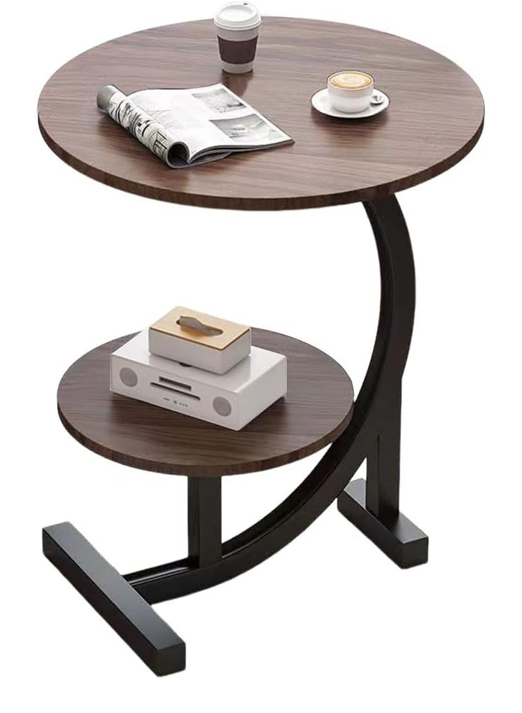 DubaiGallery Modern Simple Coffee Table High Temperature Paint Side Table Double Layer Living Room Furniture Stable Load-bearing Tv Table - Image 1