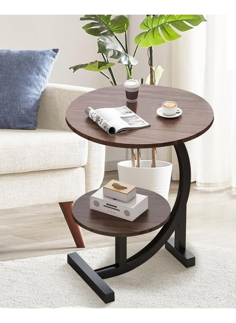 DubaiGallery Modern Simple Coffee Table High Temperature Paint Side Table Double Layer Living Room Furniture Stable Load-bearing Tv Table - Image 3