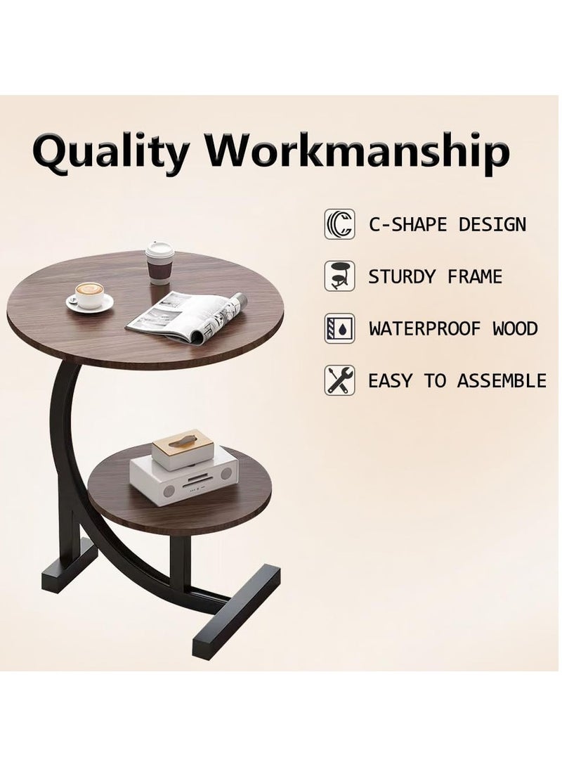 DubaiGallery Modern Simple Coffee Table High Temperature Paint Side Table Double Layer Living Room Furniture Stable Load-bearing Tv Table - Image 4