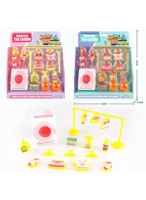 Children Play House Bread Maker Simulation Washing Machine Fun Ice Cream Machine Cake Pizza Shape Dentist Toy Cross-border-Specifications:C5 Simulation Washing Machine Play House-Color:Random Color