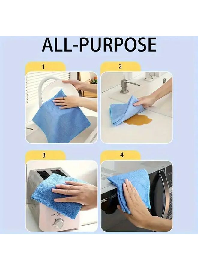 5pcs Reusable Microfiber Cleaning Cloths Multi Purpose Kitchen Bathroom Car - Image 5