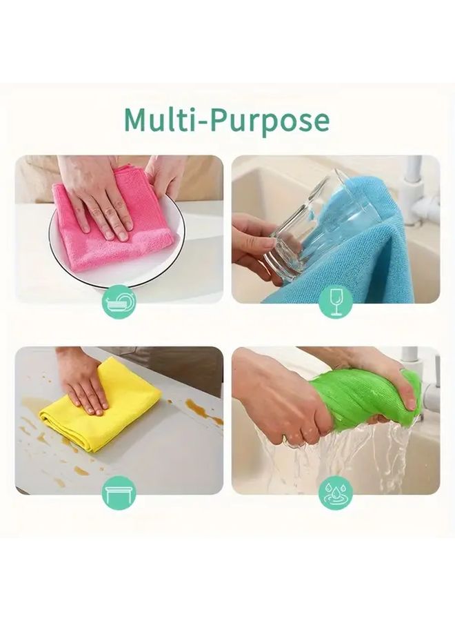 5pcs Reusable Microfiber Cleaning Cloths Multi Purpose Kitchen Bathroom Car - Image 4