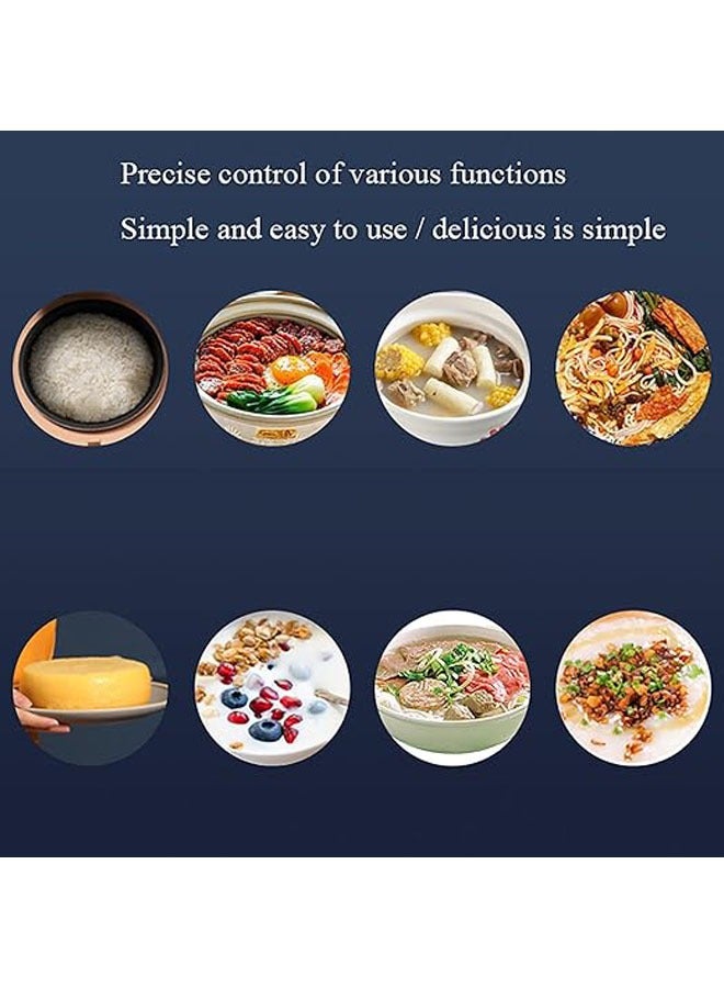 Mini rice cooker 2.5L portable rice cooker one button start 24-hour travel reservation electric rice cooker 1-5 people small rice cooker cooking, Congee, soup  - Image 4