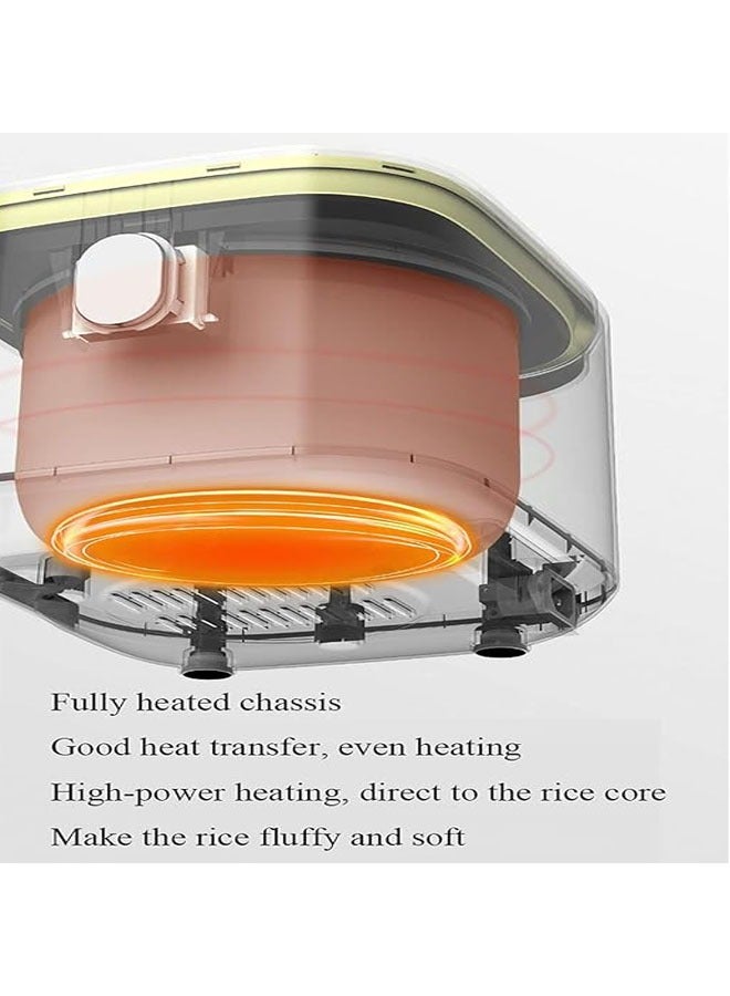 Mini rice cooker 2.5L portable rice cooker one button start 24-hour travel reservation electric rice cooker 1-5 people small rice cooker cooking, Congee, soup  - Image 3