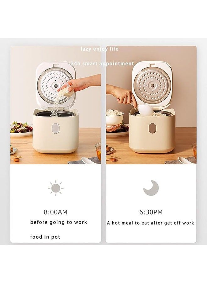 Mini rice cooker 2.5L portable rice cooker one button start 24-hour travel reservation electric rice cooker 1-5 people small rice cooker cooking, Congee, soup  - Image 2