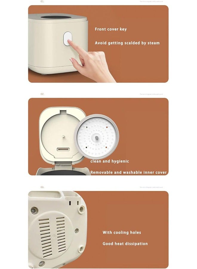 Mini rice cooker 2.5L portable rice cooker one button start 24-hour travel reservation electric rice cooker 1-5 people small rice cooker cooking, Congee, soup  - Image 5