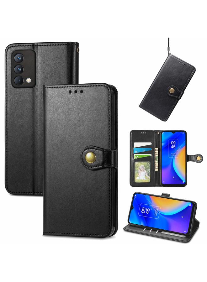 اس-توب جراب لهاتف OPPO Realme GT Master بلون سادة مصنوع من الجلد مع مشبك وحزام وإطار للصور وفتحة للبطاقات ومحفظة ووظيفة الحامل - Image 1