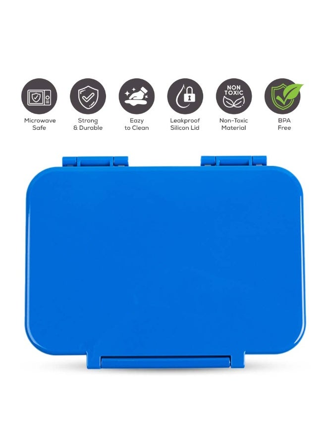 Cocobee Tritan Bento Lunch Box, 4 Compartments- Blue - Image 2