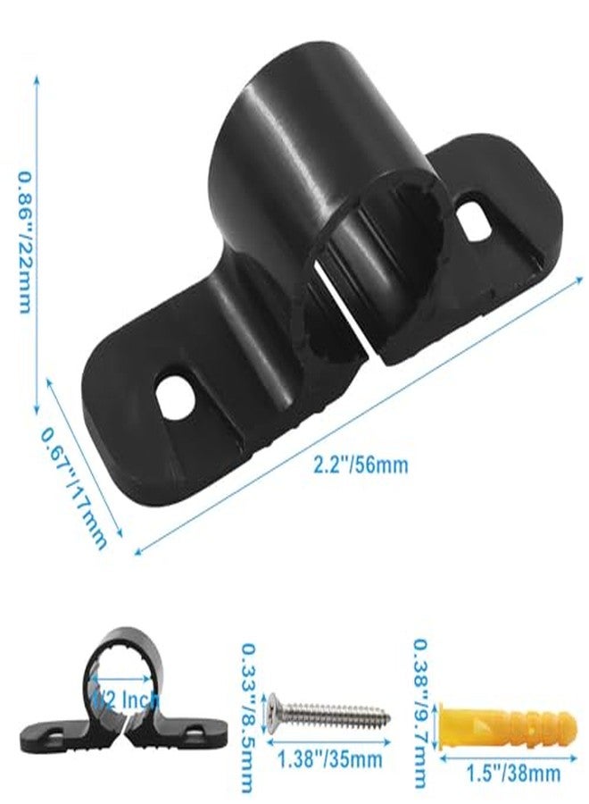 Rierdge 50 Pack 1/2 Inch Heavy Duty Pex Clamps with Screws - Plastic Pipe Supports for PEX, Copper, CPVC Tubing - Image 3