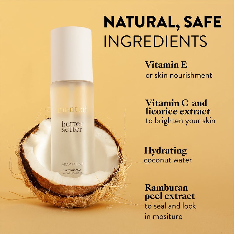 Mented Cosmetics Better Setter Setting Spray, Alcohol Free Makeup Setting Spray Finishing Spray for Makeup with Vitamin C + Coconut Water, Hydrating Facial Spray, Vegan, Cruelty Free, Fragrance Free - Image 4
