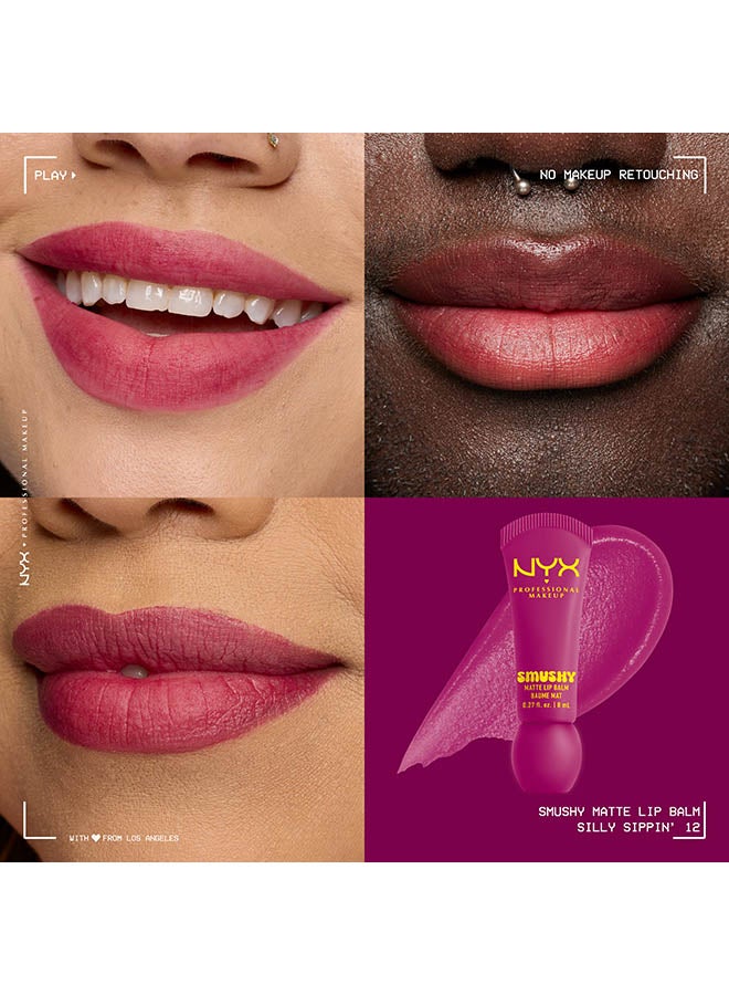 NYX PROFESSIONAL MAKEUP Smushy Matte Lip Balm, Soft Diffused Color, Matte FinishSilly Sippin' - Image 2