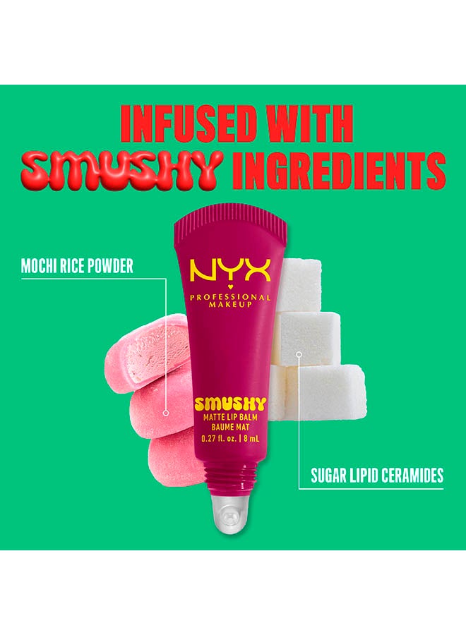 NYX PROFESSIONAL MAKEUP Smushy Matte Lip Balm, Soft Diffused Color, Matte FinishSilly Sippin' - Image 5