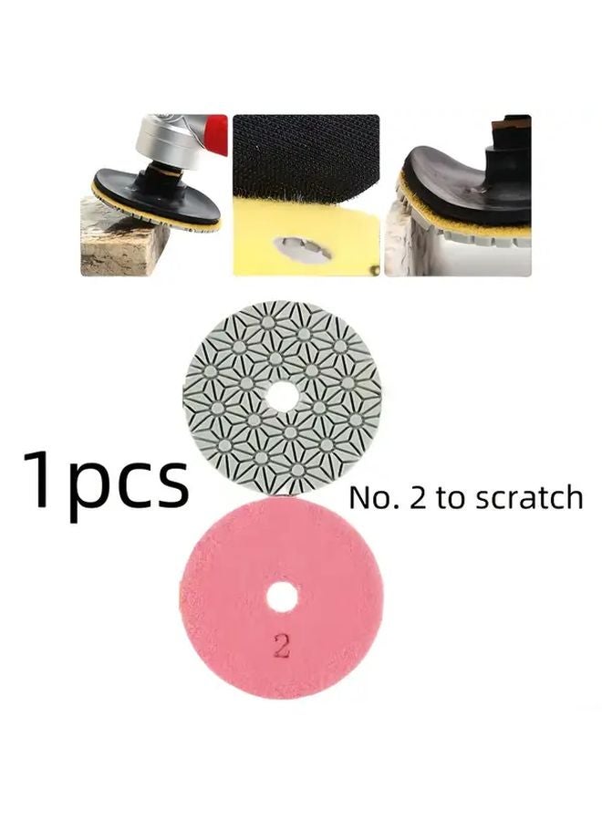 1pcs No 2 4 Inch Quick Soft Water Grinding Disc for Marble Granite Stone Polishing - Image 1