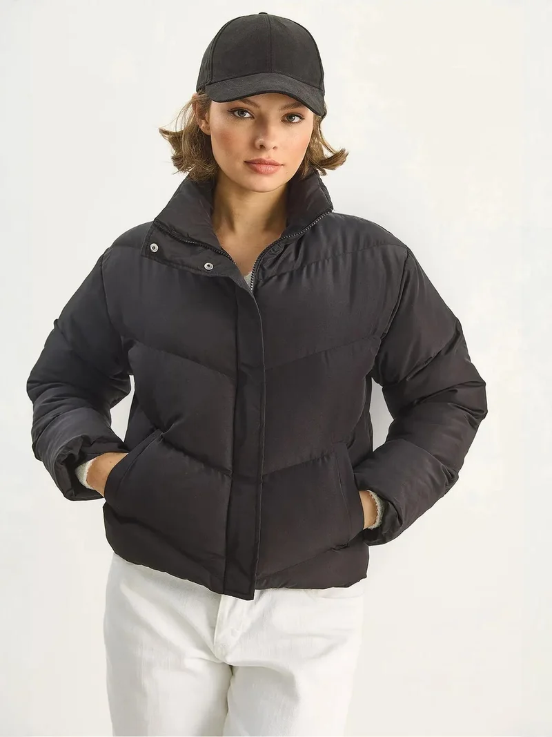 Bianco Lucci Black LUCCI Puffer Jacket for Women | Best Price UAE