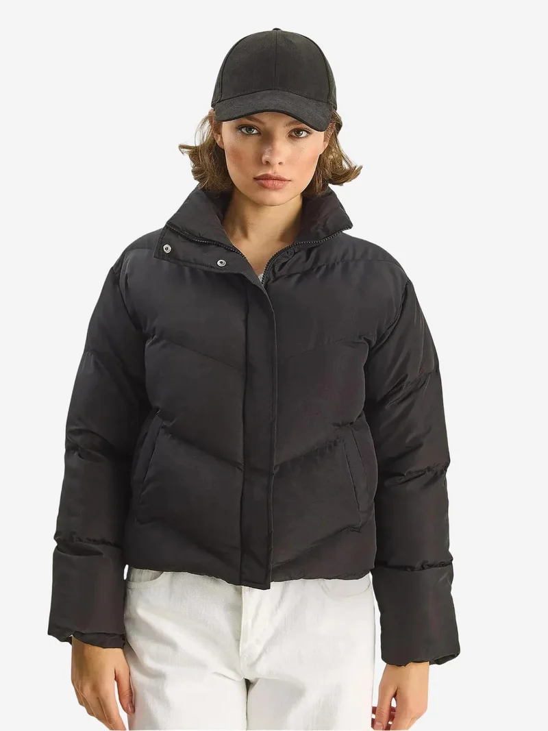 Bianco Lucci Black LUCCI Puffer Jacket for Women | Best Price UAE