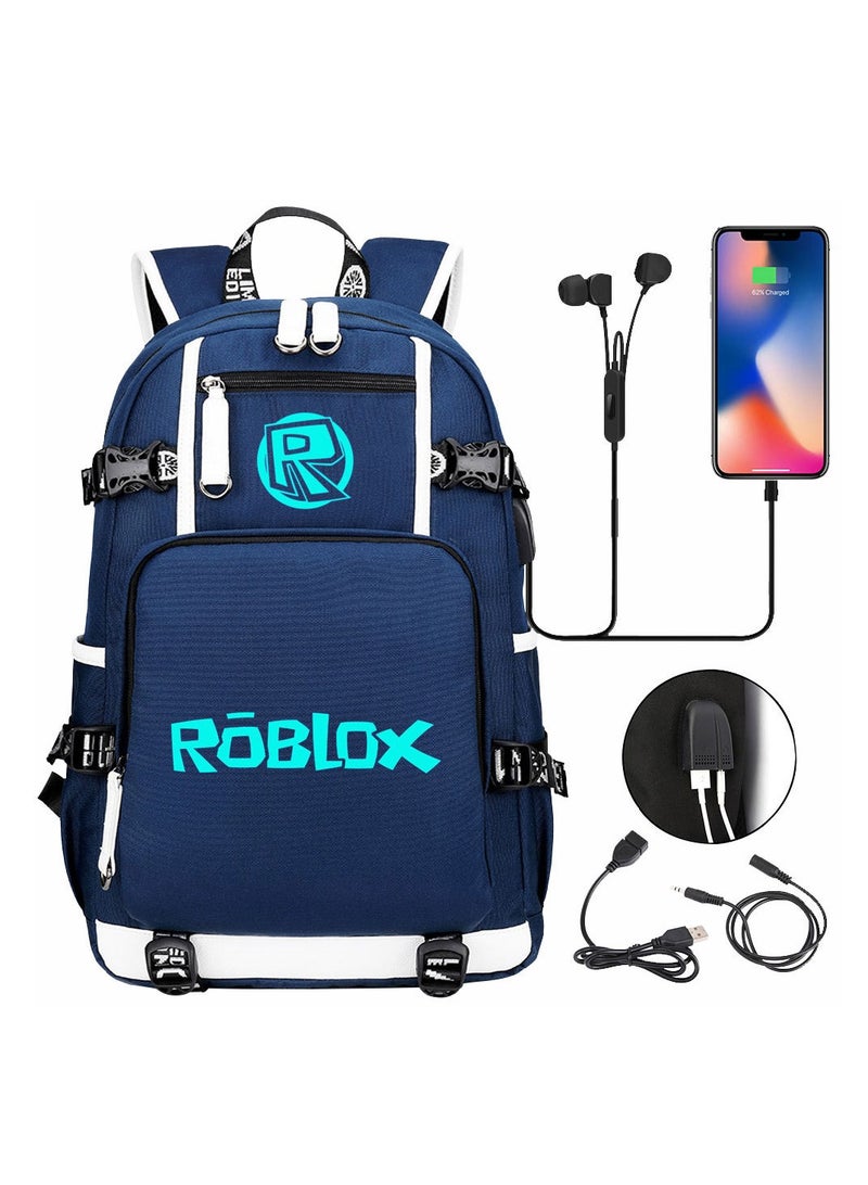 Roblox USB Earphones South Leisure Travel Backpack