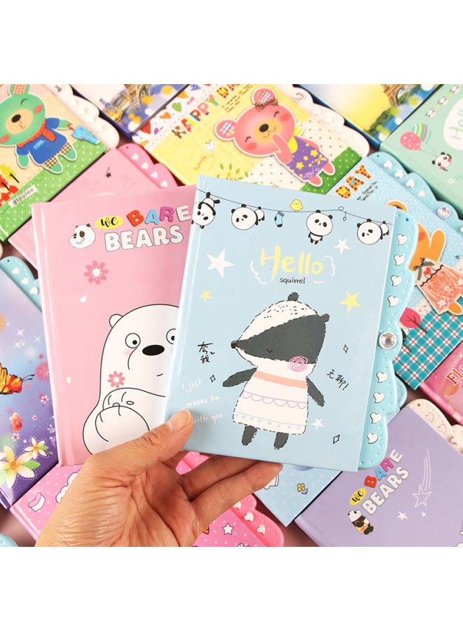 HELPS Cartoon Password Book Children's Girl Heart Cute Diary With Lock Student Creative Stationery Notebook - Image 3