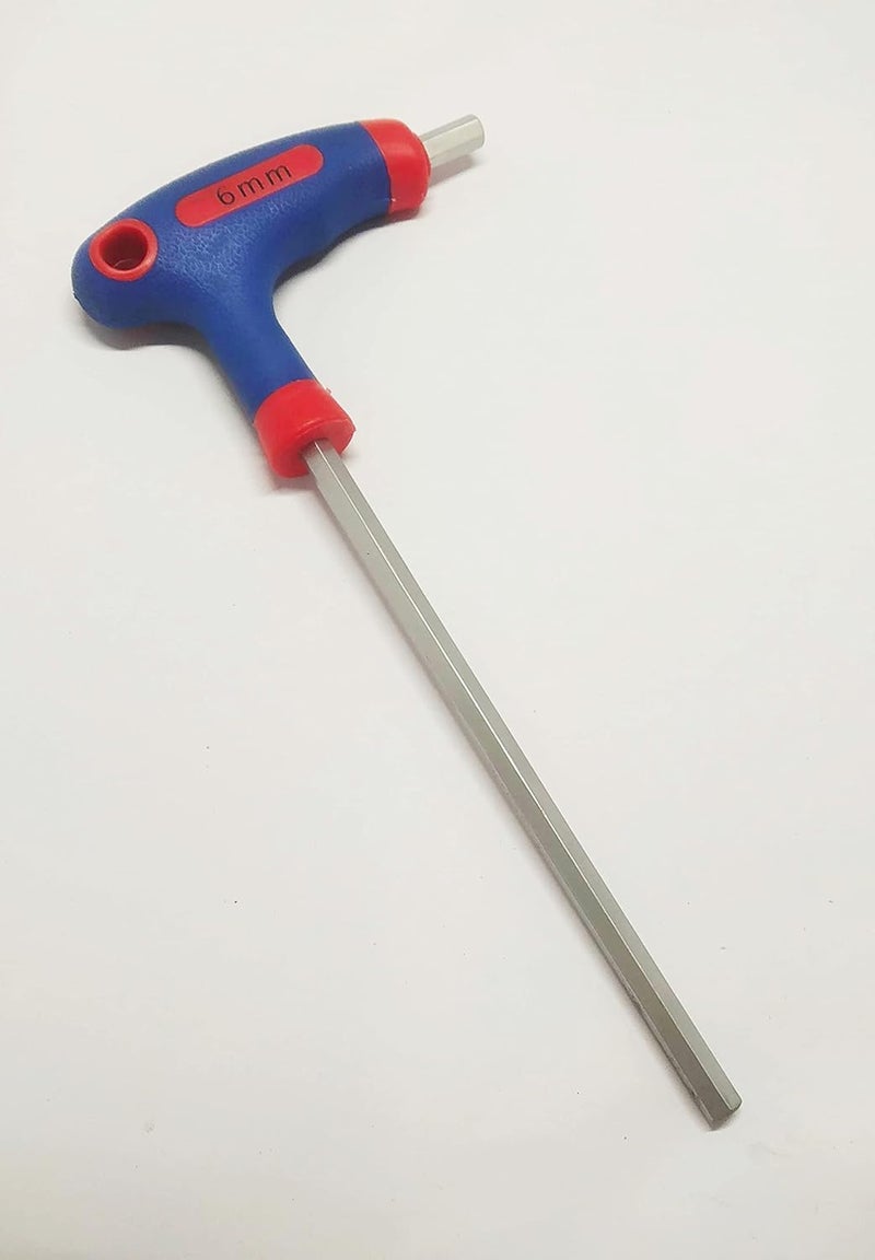 4 NEX 6 mm Chrome Vanadium Steel Hex Allen Key, CRV Steel Hardened and Tempered Hex Allen Two Way Key with Silicon Handle - Image 1