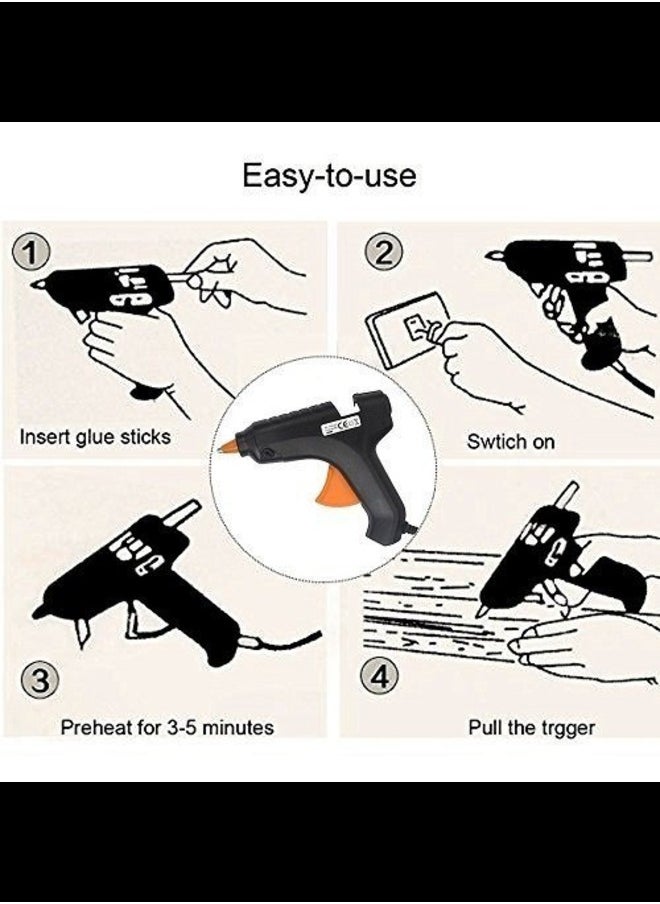 Generic Electric 100W Black Hot Melt Glue Gun Useful for Art & Crafts, School Projects etc.  - Image 4