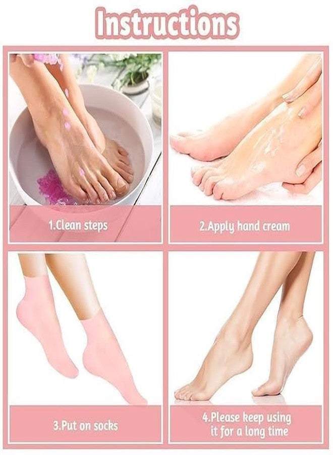 QUITESIDE Hydrating Silicone Socks for Men and Women, Moisturize and Repair Cracked Heels, Pack of 1 - Image 3