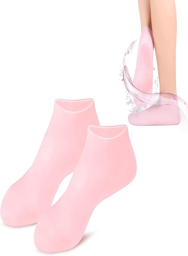 QUITESIDE Hydrating Silicone Socks for Men and Women, Moisturize and Repair Cracked Heels, Pack of 1 - Image 1