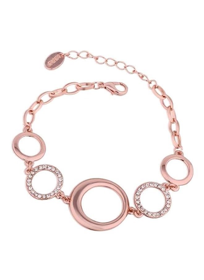 NIBEMINENT - Alloy 18Karat Rose Gold Plated Crystal Studded Bracelet - Image 1