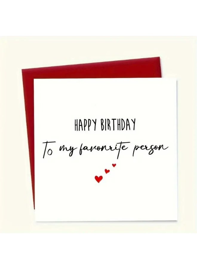 Kandid Birthday Greeting Card with Envelope, Design Print (To my favourite person)  - Image 1