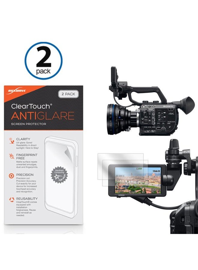 BoxWave Sony PXW-FS5 Screen Protector, [ClearTouch Anti-Glare (2-Pack)] Anti-Fingerprint Matte Film Skin for Sony PXW-FS5 - Image 1