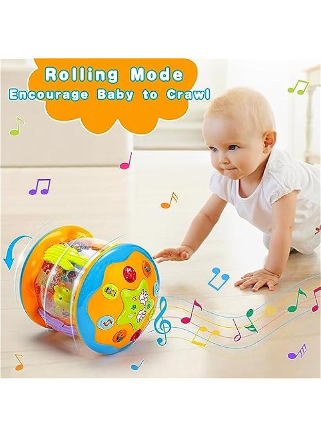 Baby Musical Toys 0-6 6-12 Months Rotating Projector Light Up Infant Tummy Time Toys 0-3-6 Months Sensory Toddler Toy Age 1-2-4 New Birthday Gifts for 1 Year Old Girl Boy Learning &Education Toy