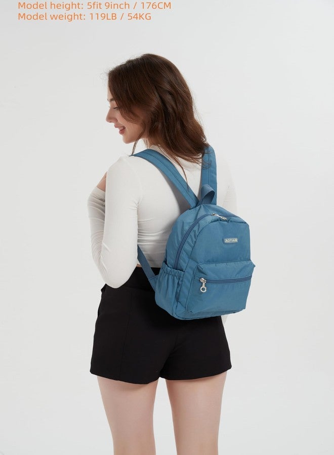 AOTIAN Mini Lightweight 11.8 Inch Backpack Durable Travel Hiking Women and Girls Small Daypack, Light Blue, Daypack Backpacks - Image 2
